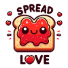 Spread Love Toast Hearts