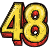 48 Zahl Bunt