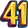 41 Zahl Bunt