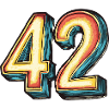 42 Zahl Bunt