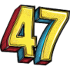 47 Zahl Bunt