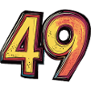 49 Zahl Bunt