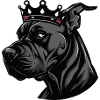 Great Dane Hund Krone