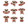 Funny Pug Cheerleader Team