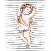 Angel DJ Baby in Striped Rhythm
