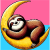 Sloth sleeps on the Moon