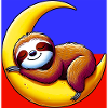 Sloth sleeps on the Moon