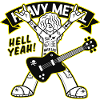 Heavy Metal Cartoon Guitarist