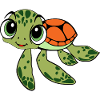 Cheerful Turtle Caricature