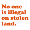 Nessuno è illegale su terreni rubati - Illegalità