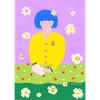 Femme lectrice dans le jardin