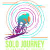 Solo Journey Neon Cyclist
