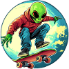 Skater Alien / Skateboarder