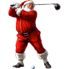 Golfer Santa Claus