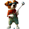Golf Jack Russell Hund