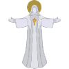 Saint Auréole Jésus à bras ouverts