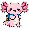 Cuddly axolotl