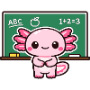 Kawaii debt revenge with chalk axolotl