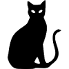Black Cat Silhouette Gift Cat Lover
