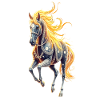 Star steed with golden mane