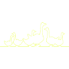 Duck Family Line Art Neon