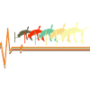 High Jump Heartbeat Retro Athletics Silhouette