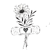Daisy Heart Ribbon