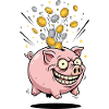 Sparschwein Münzregen Spaß