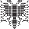 Double Head Albanian Eagle dotted  Silhouette