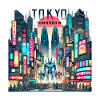 Tokio Neonrobotik Morgen