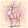 Deer with stars