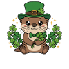 St. Patricks Day Otter-Tier-Leprechaun-Hut