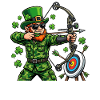 St. Patricks Day Bogenschießen Leprechaun Bogenjäger
