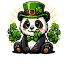 St. Patricks Day Panda-Bär-Leprechaun-Hut