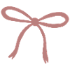 Rosy Ribbon Bow Print