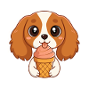Chiot mignon glace