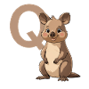 Koala with Q Mascot design