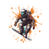 Astronaute Snowboard