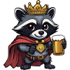 Raccoon Beer King