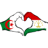 Tajikistan Algeria Flag Hands Heart Shape