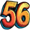 56 Zahl Bunt