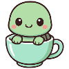 Cute Turtle - Kawaii Style