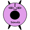 Purple Donut Face Graphic Tee