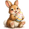 Häschen mit Osterei Illustration