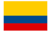 Colombia flag with abbreviation COL
