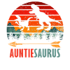 Auntiesaurus Dinosaur Aunt Retro Sunset