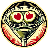 Heart Eyes Martini Retro