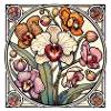 Orchid Stained Glass Circle