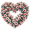 Blossom Heart Floral Crest
