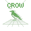 Crow retro skjorte – 8 bit gaming-stil